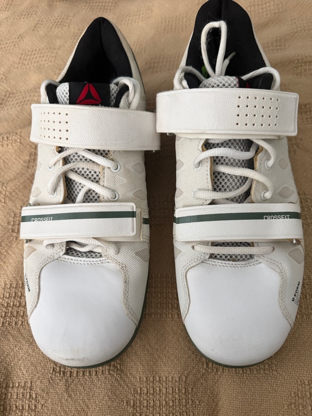 Reebok White CrossFit Training Shoes with Green Accent